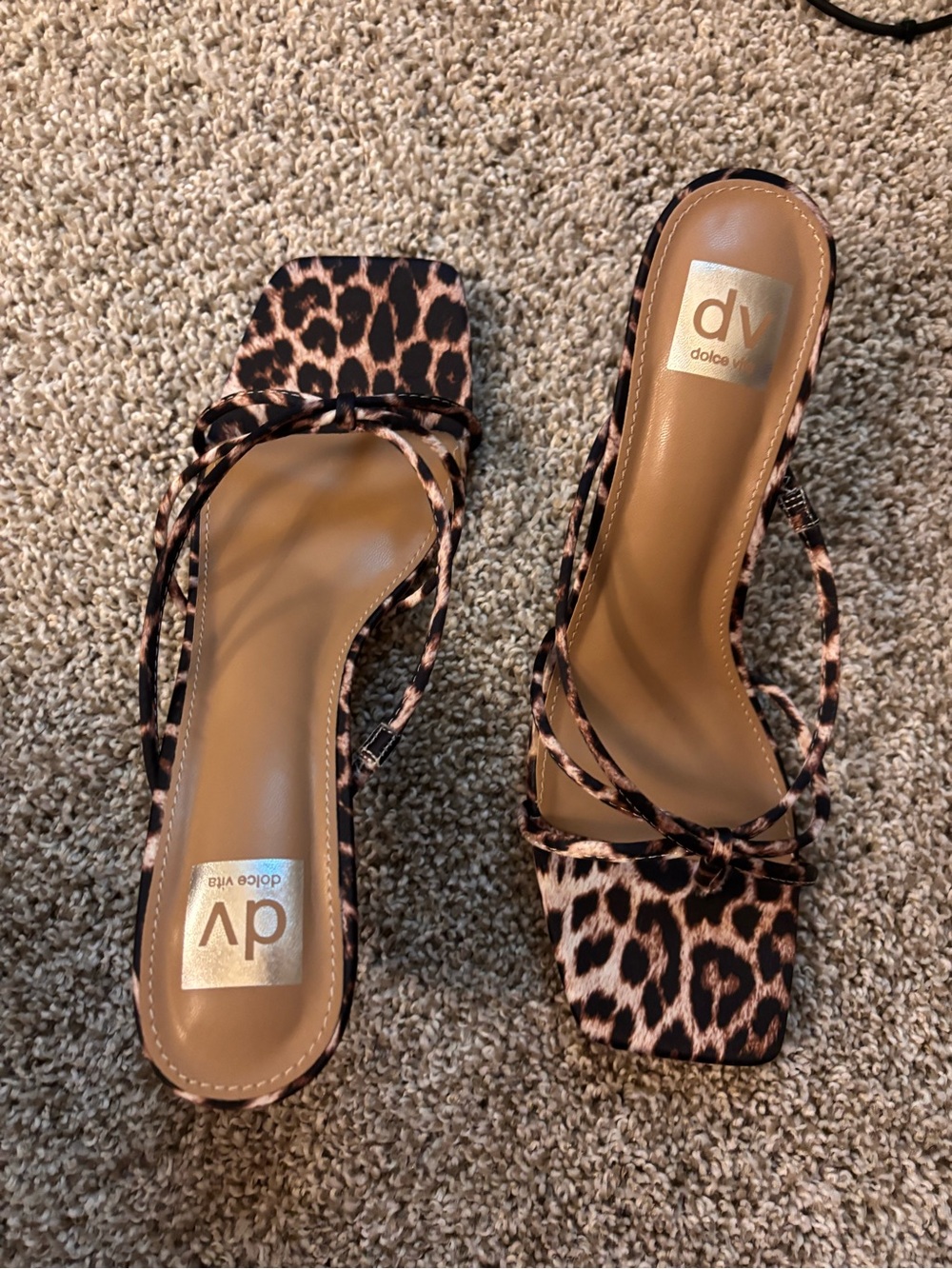 DV by Dolce Vita Leopard Print Strappy Slide Sandals - Zini